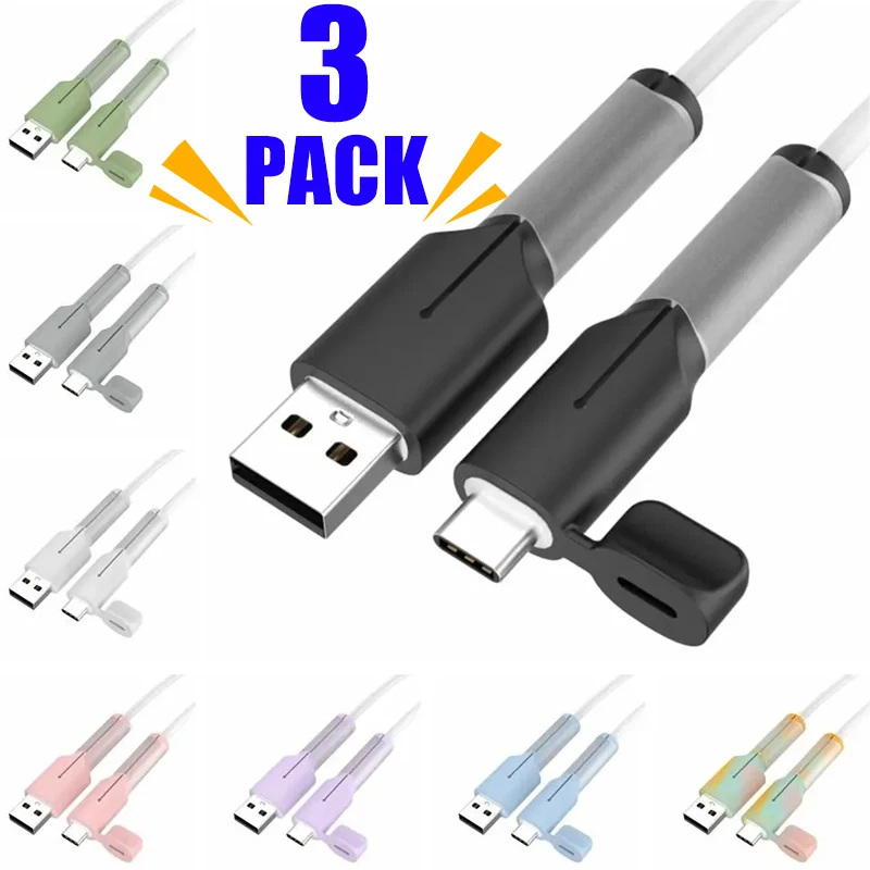 Type C Charger Cable Protector Data Line Cord Saver USB Type C Anti-break Soft Silicone Charger Cable Protective Dustproof Cover