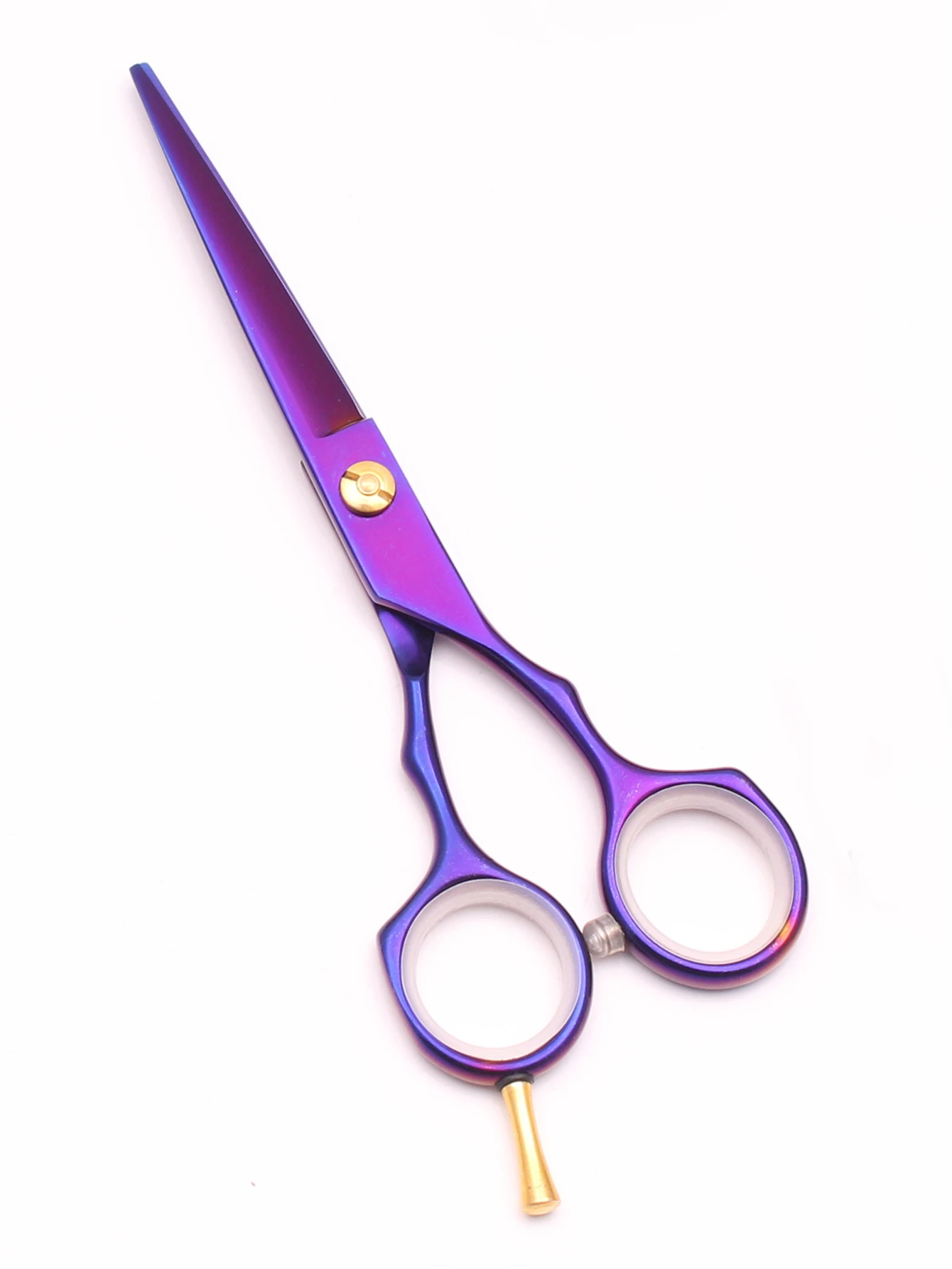 전문 미용 절단 가위, 일본 440C 스틸 가위, 보라색 C1104, 5.5 인치 이발소, 1 개