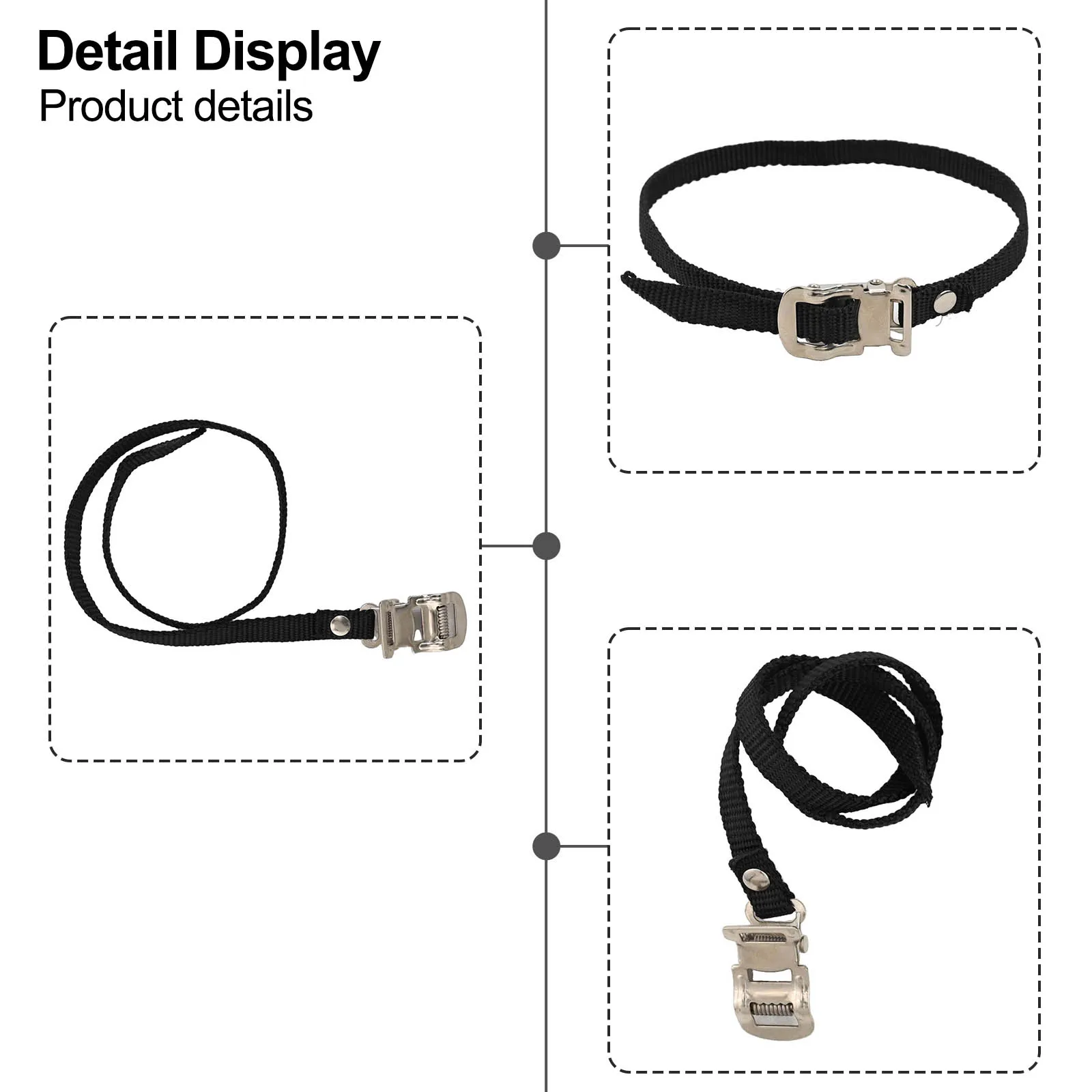 Adjustable Straps Exercise Bike Pedal Straps Foot Pedal Adjustable Metal Buckle Easy To Install Replace Old Shoelaces