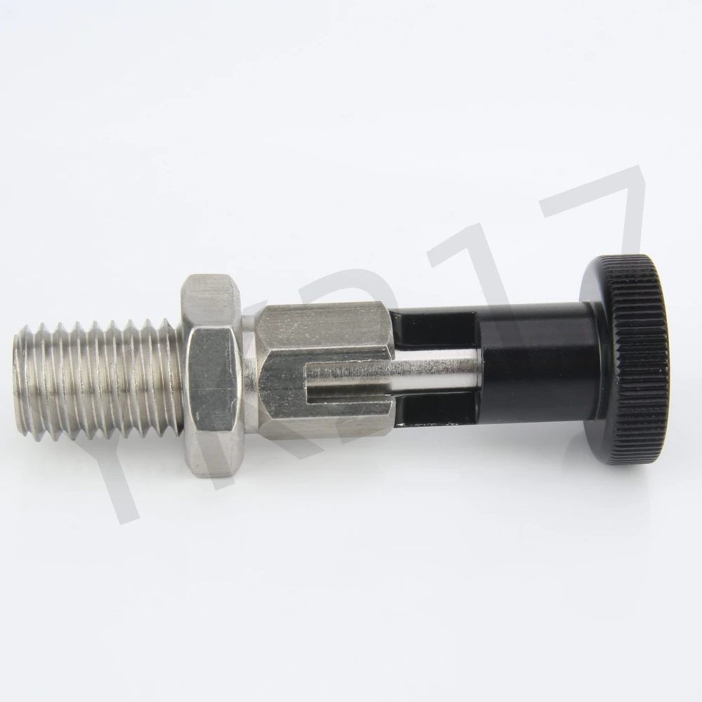 Hand Retractable Spring Self-Locking Indexing Bolts Locating Pins Index Plungers With Nuts YK217 cylindrical locating dowel pin stainless steel ball lock pins stainless steel knurled plungers