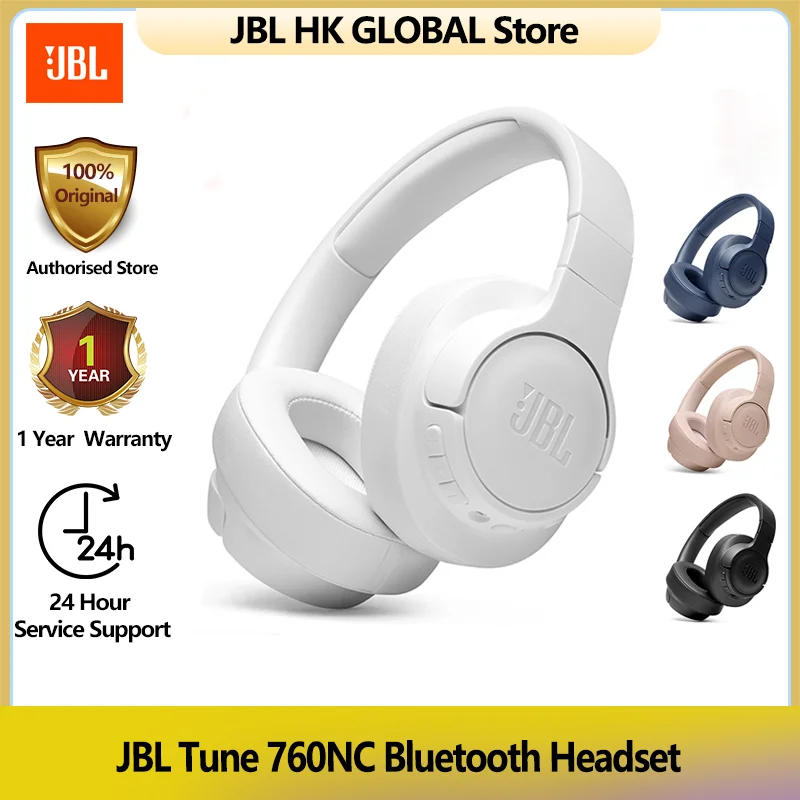100% Originale Jbl Tune 760Nc/770Nc Auricolare Wireless Bluetooth Cuffie Con Riduzione Del Rumore 55 Ore Di Durata Della Batteria Bluetooth 5.0