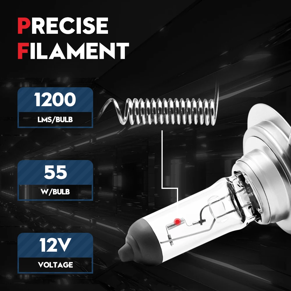 Car Headlight Bulb 2x H1 H4 H7 H11 HB3 HB4 HIR2 12V 55W Halogen Lamp H11B H13 9005 9007 9012 H3 H27 881 Auto High Low Fog Lights halogen headlight bulb car headlights