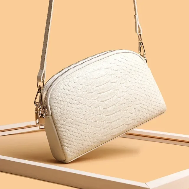 Sac à bandoulière en cuir véritable motif Crocodile pour femmes, Sac à main de luxe en cuir de vache de bonne qualité pour dames, fourre-tout 1