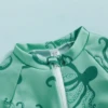MISOWMNJOY Summer Children Boys Rash Guard Swimsuit Cute Octopus Print Zip Up Short Sleeve Baby Boys Swimwear Bathing Suit 4