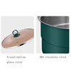 Electric Cooking Pot Foldable Hotpot Portable Multicooker Split Type Rice Cooker Frying Pan Home Travel 1.6L 3