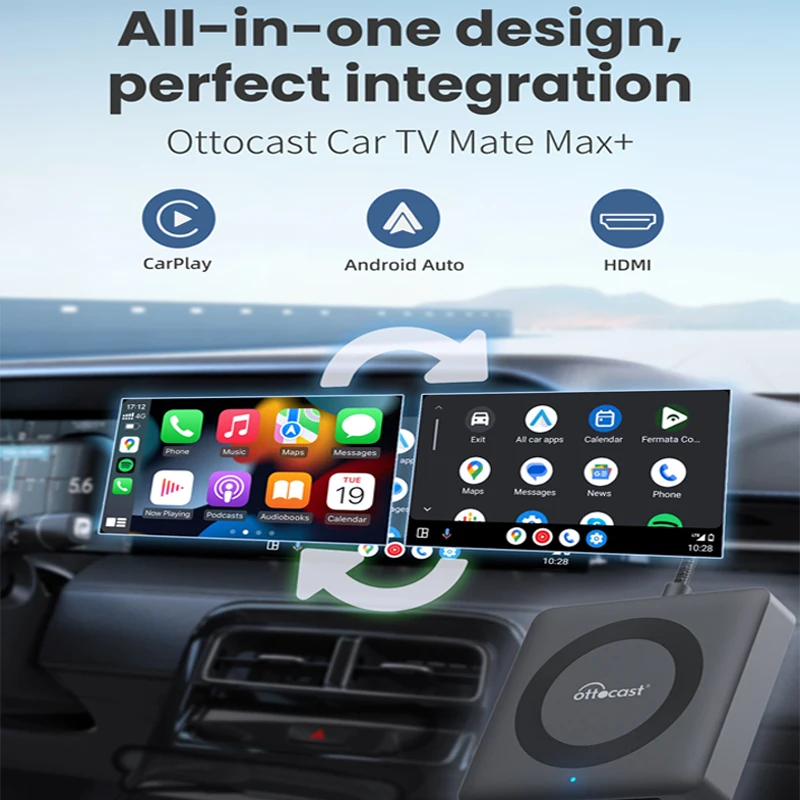 OTTOMOTION Car TV Mate Max Wireless CarPlay Android Auto