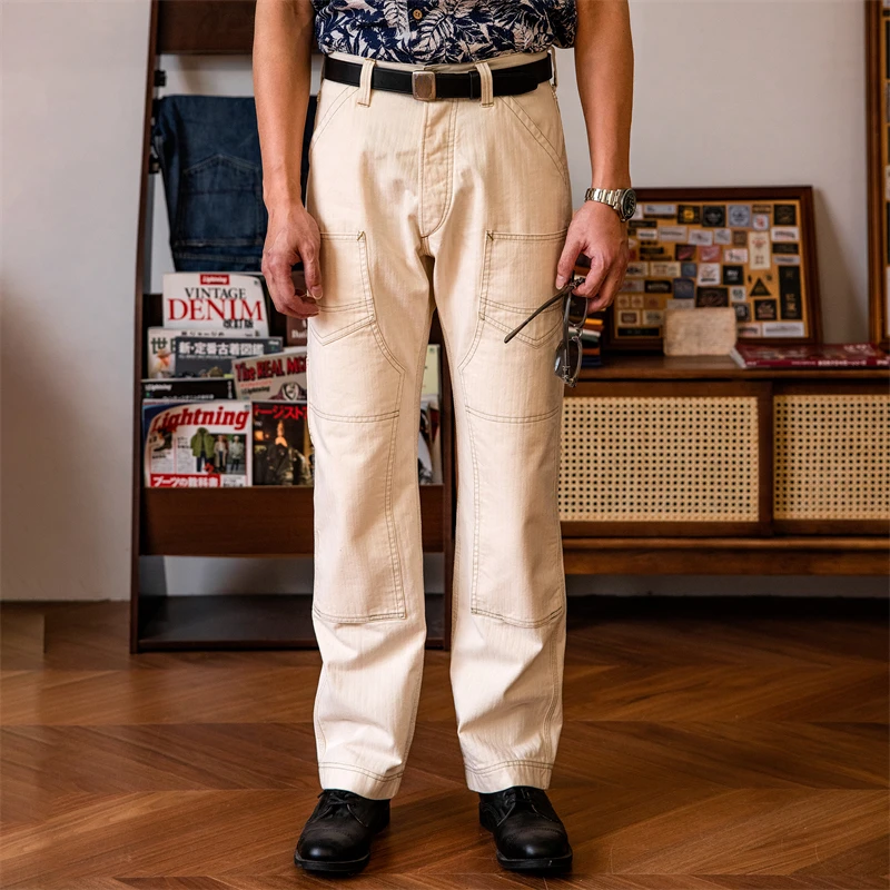 Red Tornado Derrickman Chinos Vintage Workwear Style Double
