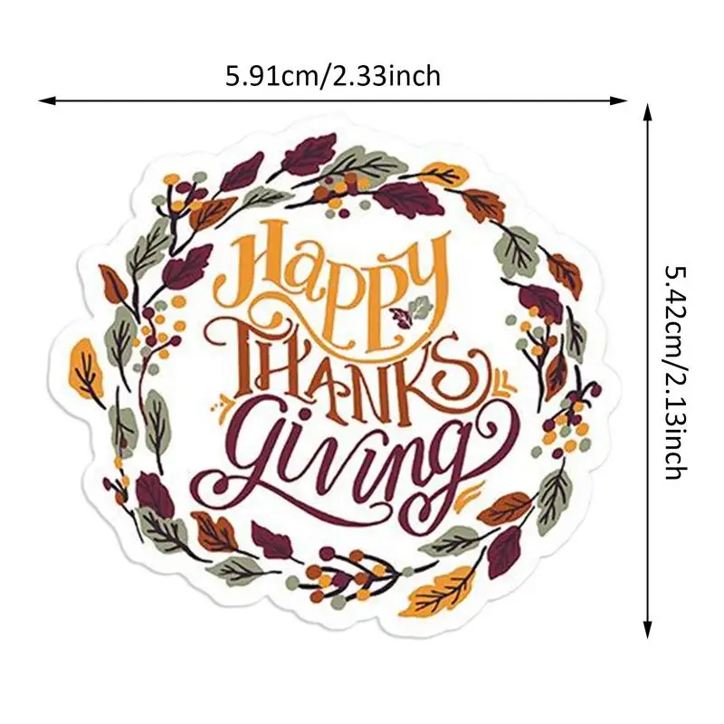 Thanksgiving Waterproof Stickers for Home and Gifts