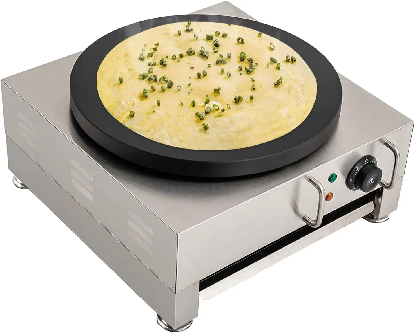Crepe Maker 16-Inch Pancake Maker Baking Machine Round Crepes Griddle for Restaurants Dessert Stores Snack Bars, Non-stick Coati 5