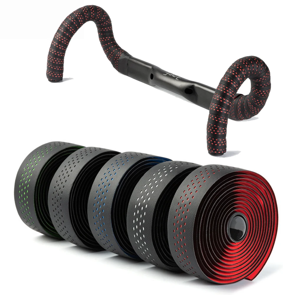 

Soft Road Bike Bar Tape High Quality Shock-absorbing breathable sweat-absorbing EVA+PU Bent Handlebar Bar Tape+2 Bar Plugs