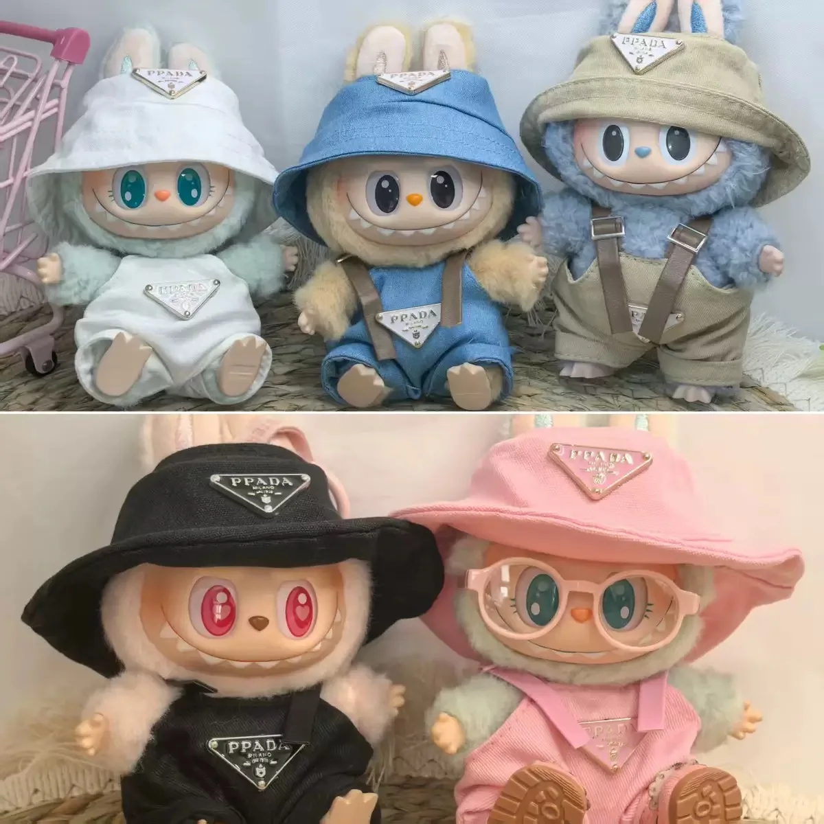 ل 17 سنتيمتر Labubu ملابس دمى مجموعة بلون عموما و...