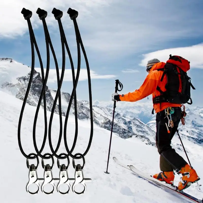 Snowboard Leash For Bindings Covert Snowboard Leash Multifunction Ski Supplies Ski Ring Bicycle Connecting Rope For Camping 3