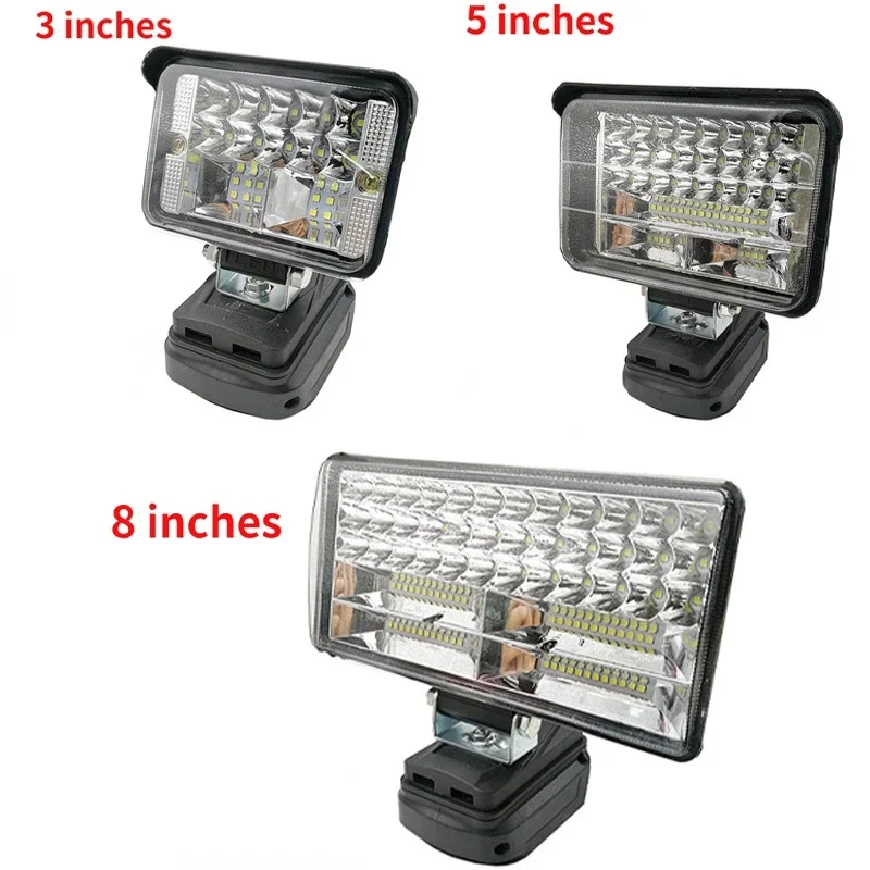 

Светодиодный фонарик для рабочего освещения, фонарь фонарик, прожектор, автомобильная лампа для Makita, 18 в, адаптер для литий-ионного аккумулятора BL1815 BL1830, внешний аккумулятор с USB