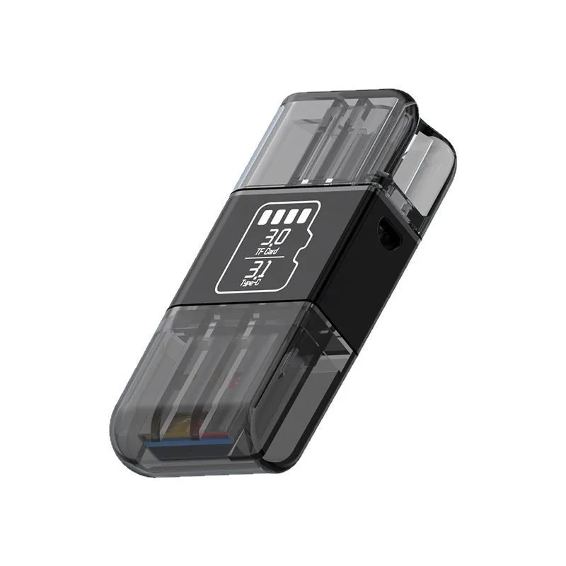 USB3.0 고속 양방향 리더기 Type-C+USB-A 겸용 TF마이크로SD카드 리더 차량용 휴대폰 노트북 OTG 외장메모리 변환어댑터
