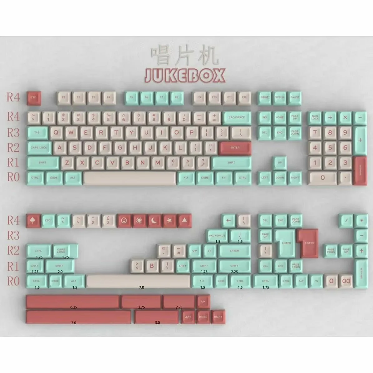 Mt3 Jukebox Keycap 173 Tasti Pbt Sa Chreeyprofile Key Cap Per Mx Switche Custom Mechanical Gaming Keyboard Caps