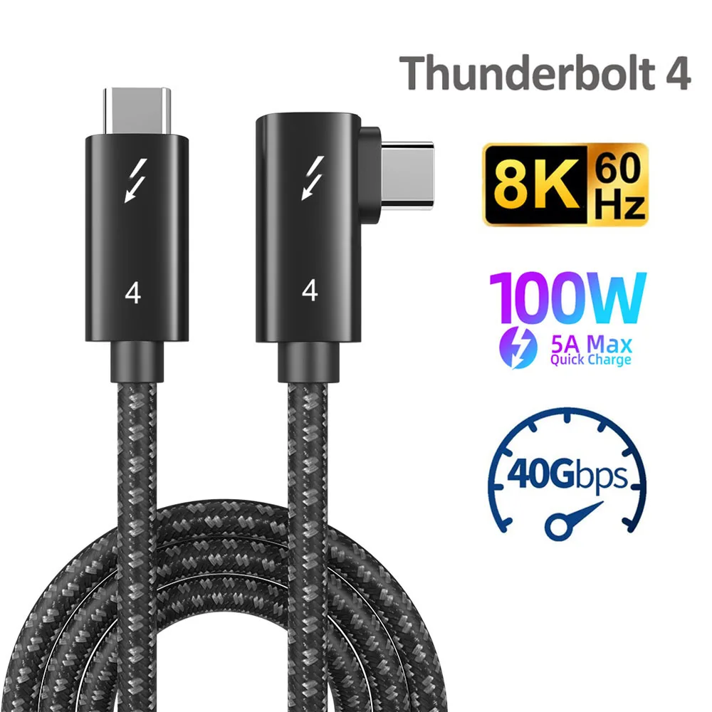 Usb4 Thunderbolt 4 Cavo Pd100W Cavo Da Usb C A Usb Tipo C Cavo Di Ricarica Rapida Per Macbook Pro Laptop Xiaomi Usbc Wire