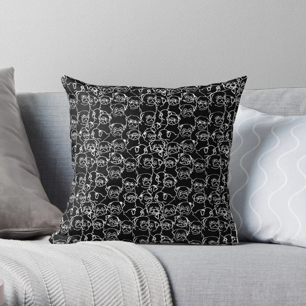 Gray blue round triangle striped linen pillowcase sofa cushion cover home decoration can be customized for you 40x40 50x50 60x60 3