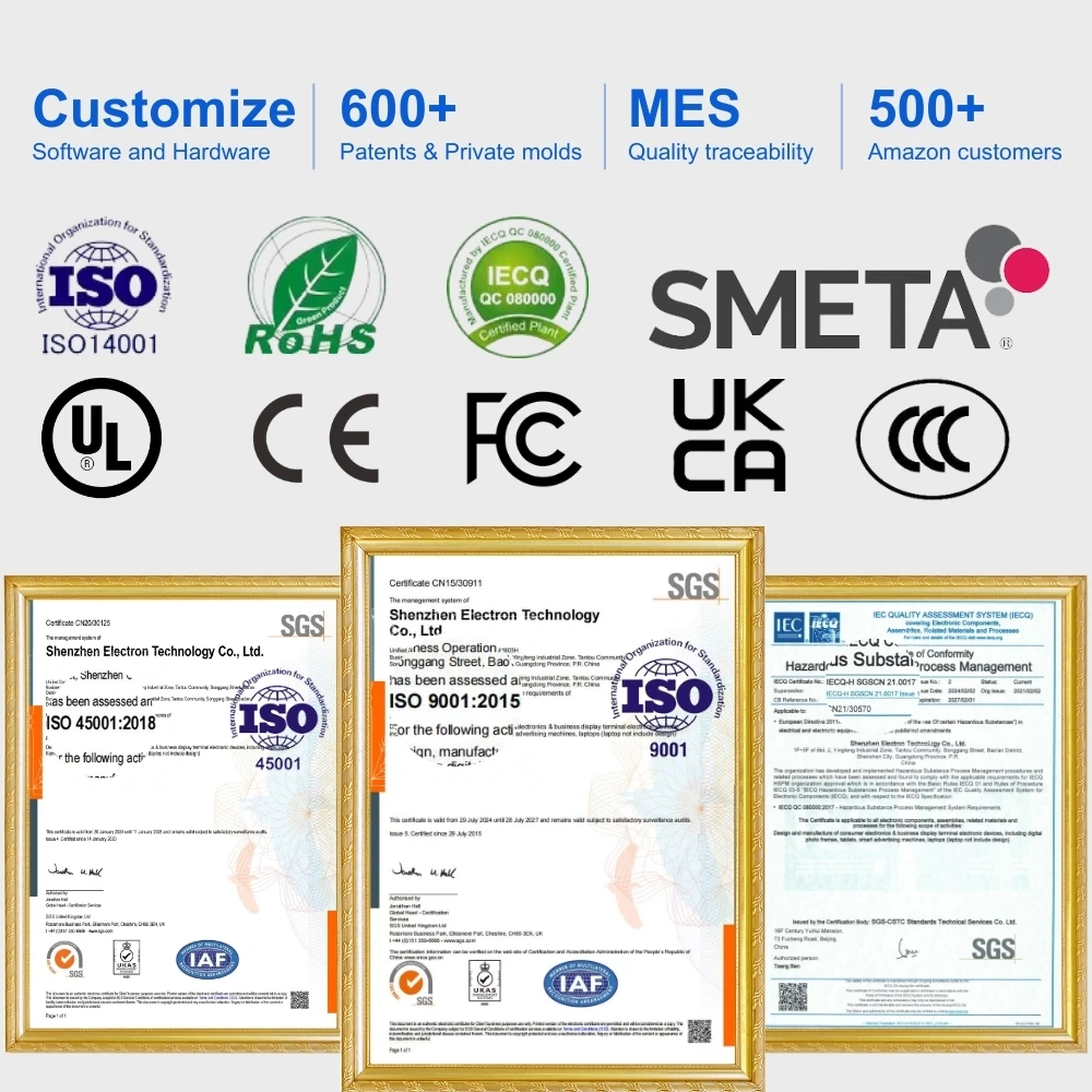 8 인치 안드로이드 NFC 벽 마운트 태블릿 POE 터치 스크린 회의실 안드로이드 11 태블릿 2+16GB 주변 Led 라이트 태블릿 PC