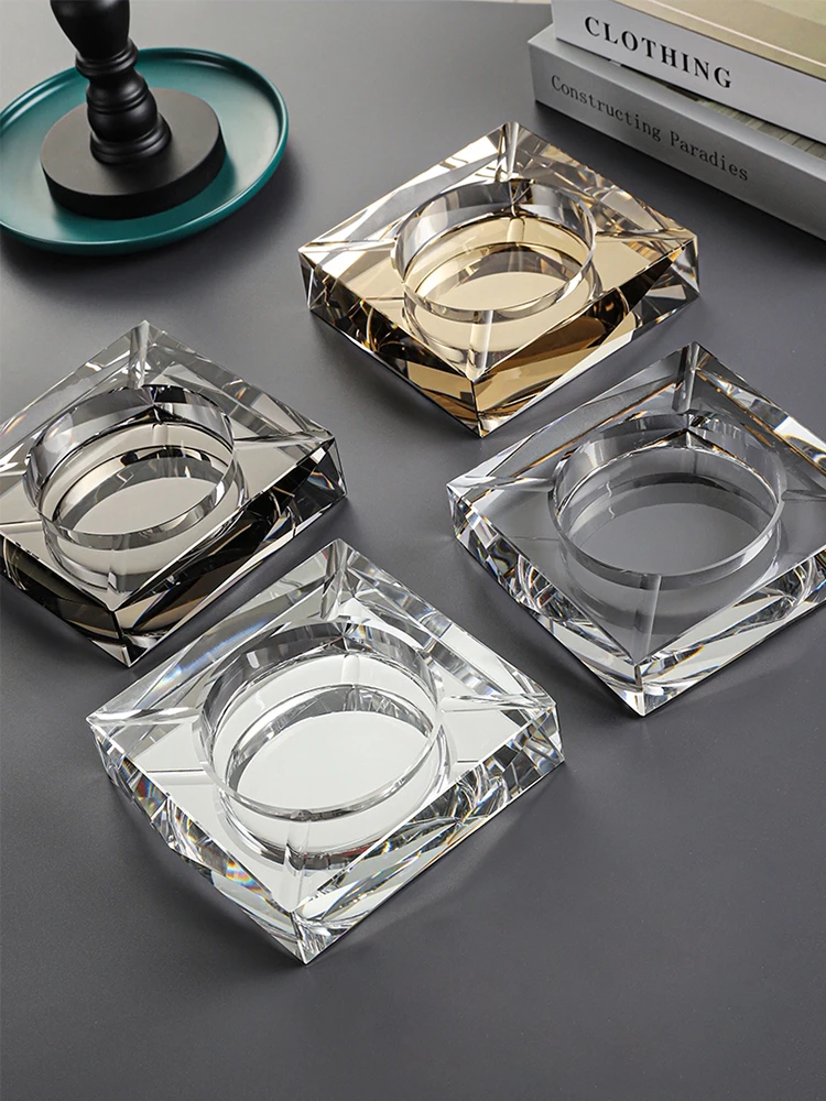 

Smoking Accessories Crystal Glass Ashtray Portable Ash Tray Ashtray Cigar Holder Outdoor Ashtray Cigarette Extinguisher 시가 재떨이