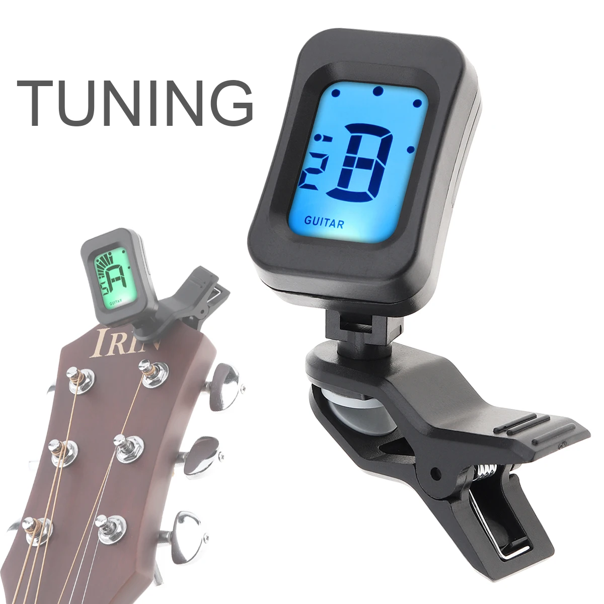 

10pcs Clip On Guitar Tuner Portable Universal LCD Display Digital Tuner for Chromatic Guitar / Bass / Ukulele / Violin