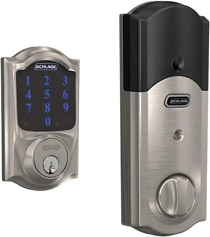 

BE469ZP CAM 619 подключение Smart Deadbolt с сигнализацией с отделкой Camelot в атласном никеле, с поддержкой Z-Wave Plus
