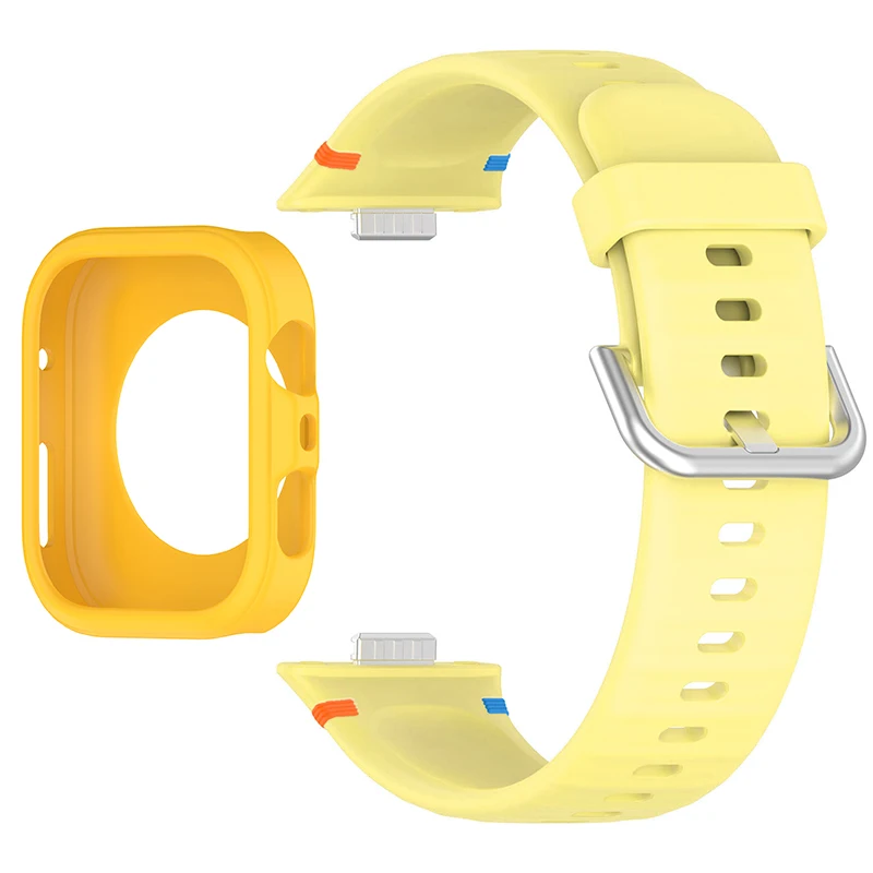 Protective Soft Case with Silicone Sports Strap for Smartwatch Fitness Bands