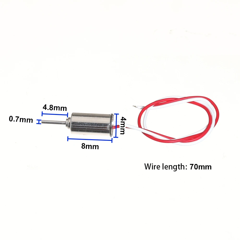 5PCS 마이크로 0408 코어리스 모터 DC 3.7V 20000RPM 고속 미니 4mm*8mm 코어리스 모터 장난감 취미 RC 드론 항공기용