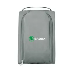 Portable Travel Shoe Bag Storage Packet - Universal Car Accessory (Skoda - Gray)