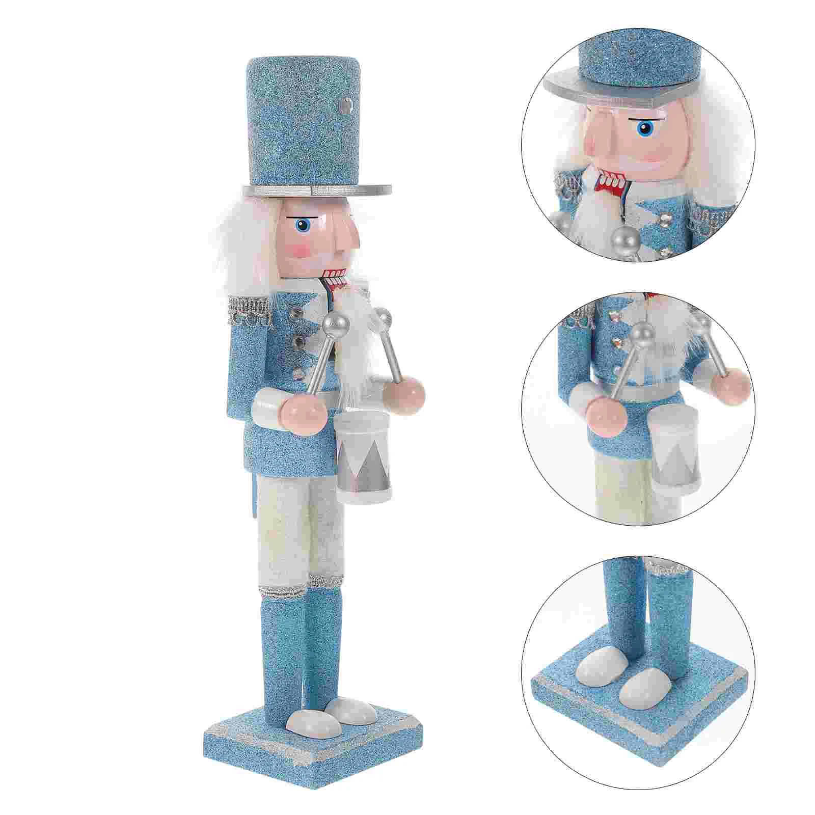 

Nutcracker Ornament Soldier Puppet Outdoor Christmas Decorations Small Figures Wooden