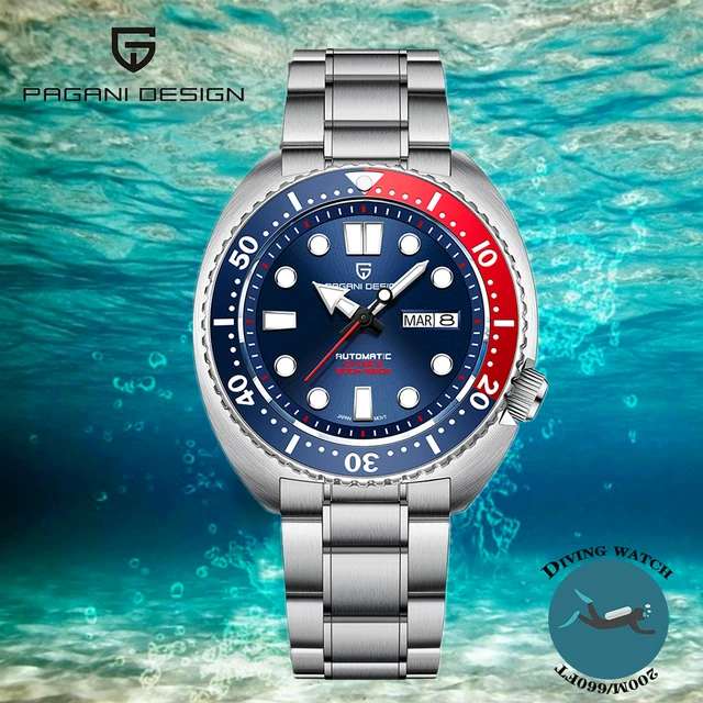 PAGANI DESIGN New Abalone Diving Men Mechanical Wristwatches Luxury Sapphire Glass Automatic Waterproof Watch Relogio Masculino 1
