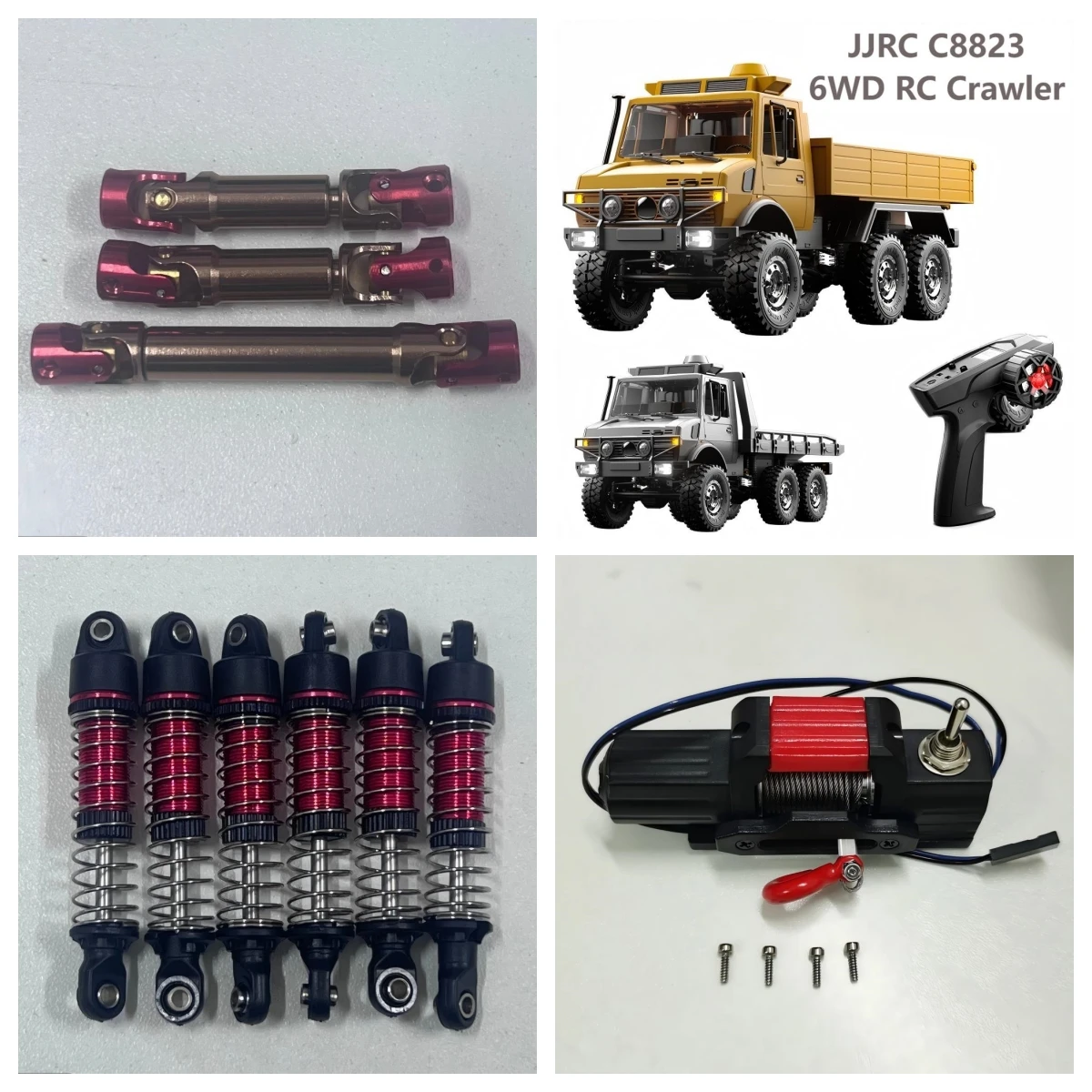 Upgrade-Zubehörteile für JJRC C8823 RC-Auto, Upgrade-Teile, Metallantriebswelle, Metallstoßwinde für C8823 Upgrade-Zubehör