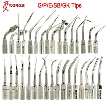 Woodpecker Dental Ultrasonic Scaler Tips Dentistry Scaling Tips For Tooth Cleaning Endodontic Periodontics Fit EMS Scaler Handle