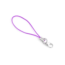 Colorful Polyester Phone Lanyard with Lobster Clasp for DIY Crafts and Keychains (20 - Pack) (Purple)