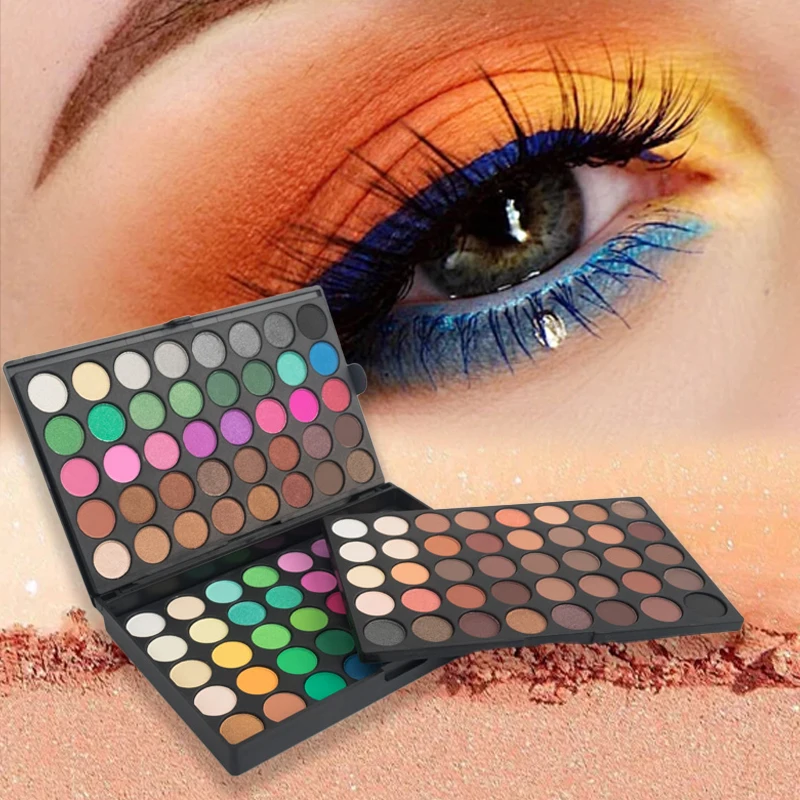 120 Color Eye Makeup,3-in-1 Eyeshadow Palette,Highly Pigmented Long Lasting Matte & Shimmer Finishes,Nude & Earth Eye Shadow - 3