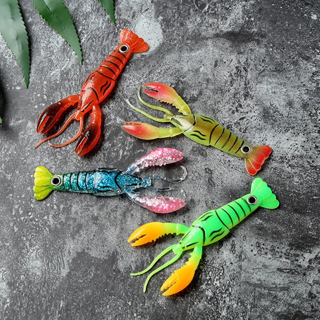 WALK FISH 3PCS/Lot CRAZY 95mm 6g Lobster Soft Plastic Lure Fishing Lures  Attractive Shrimp Wobbler