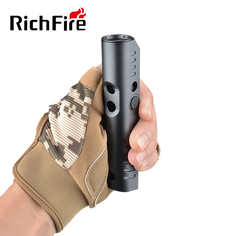 Richfire 2 in 1 Com Hunting Tactical Flashlight Ultra Bright 1300LM White Magnet Rechargerable Torch Light for Outdoor Sports