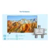 Digital 2 Way Coaxial Cable Splitter 5-2400MHz, RG6 Compatible, Work with Analog/Digital TV Connections and Internet 4
