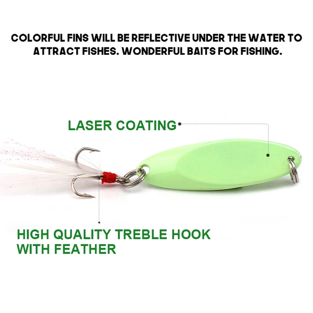 Saltwater Fishing Spinners, Metal Noise Paillette