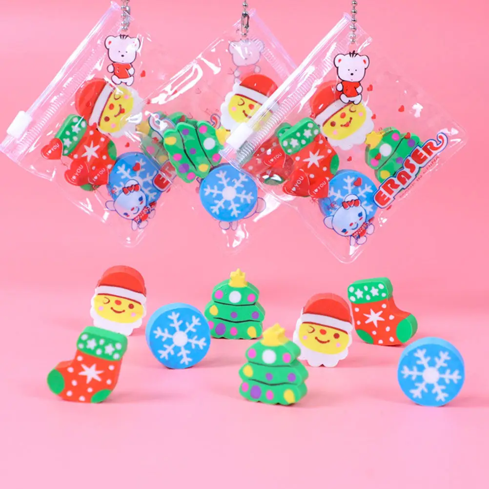 40개 크리스마스 트리 지우개 휴대용 학교 용품 내구성 있는 연필 스케치 - 기..