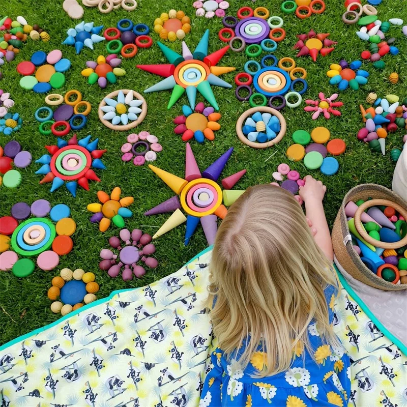 Open Ended Toys Imaginary Toys For Toddlers Mandala Loose Parts