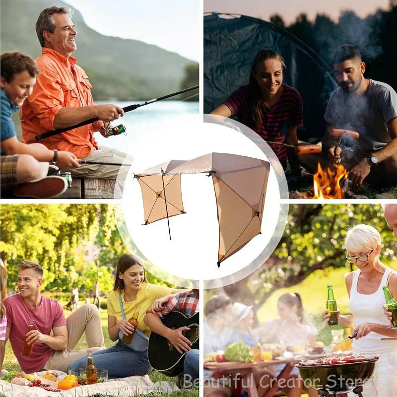 5.6M Folding Windproof Shield Camping Windscreen for Picnic BBQ Beach Gas Stove