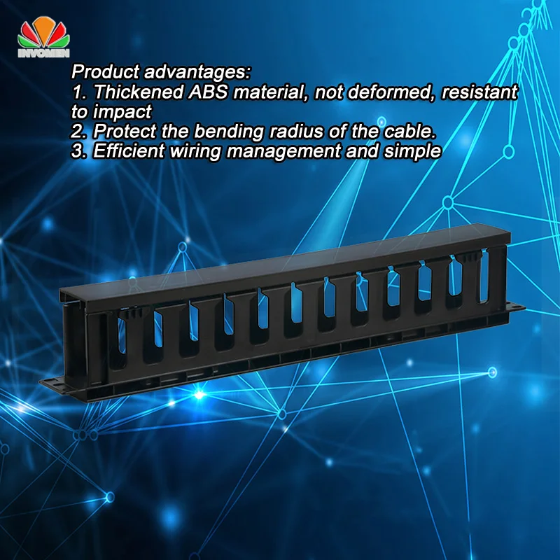 19&rdquo; Cabinet 1U Network Rack Cable Management 12 Ports Thickened Plastic Distribution frame Organizers Panduit AMP Patch Panel rj45 patch panel