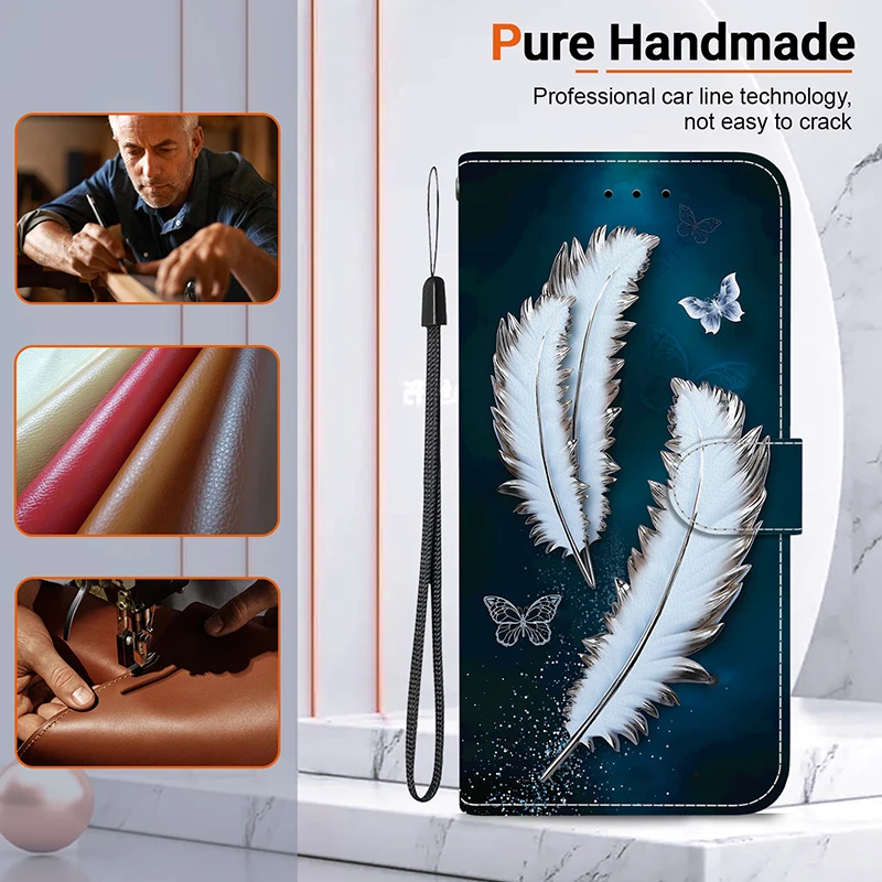 Stand Flip Wallet Leather Protective Cover
