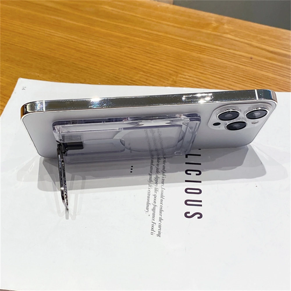 Magnetic Clear Wallet Card Holder with Magnet Slot Cover