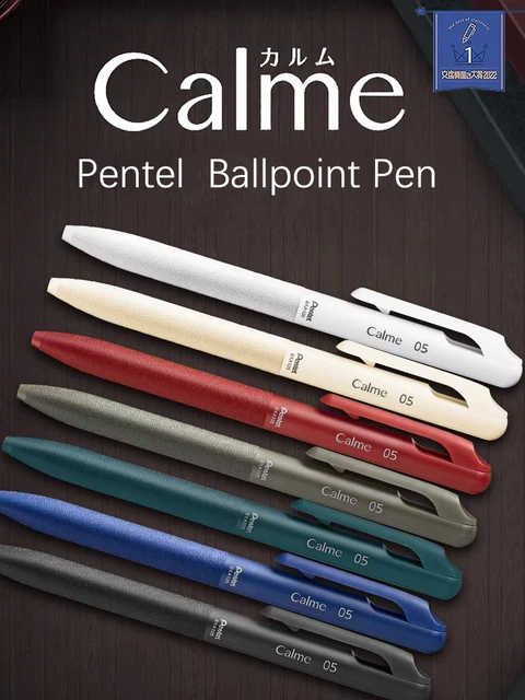 Pentel Calme Ballpoint Pen - 0.5 mm - White Body - Black Ink