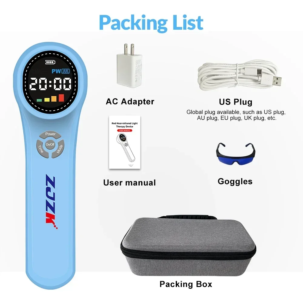 

ZJZK New design 650nm level laser physiotherapy instrument therapy device physiotherapy care treatment for relief for house