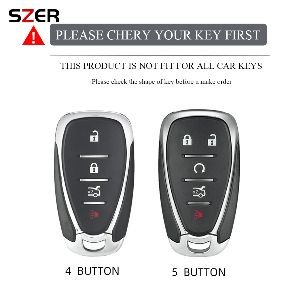 새로운 4 5 버튼 TPU 자동차 키 케이스 커버 Fob For Chevrolet 2017-2019 Chevy Malibu Camaro Cruze Traverse Sonic Volt Bolt Equinox