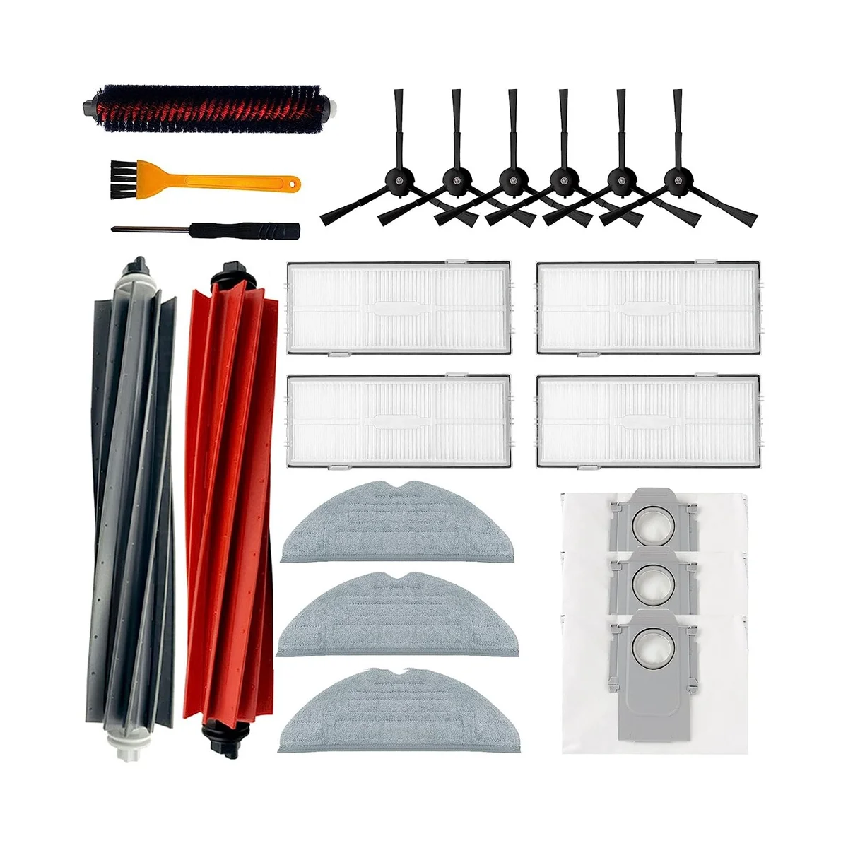 

Набор аксессуаров для робота-пылесоса S8 Pro Ultra, основная двойная щетка, боковые щетки, Фильтры Hepa