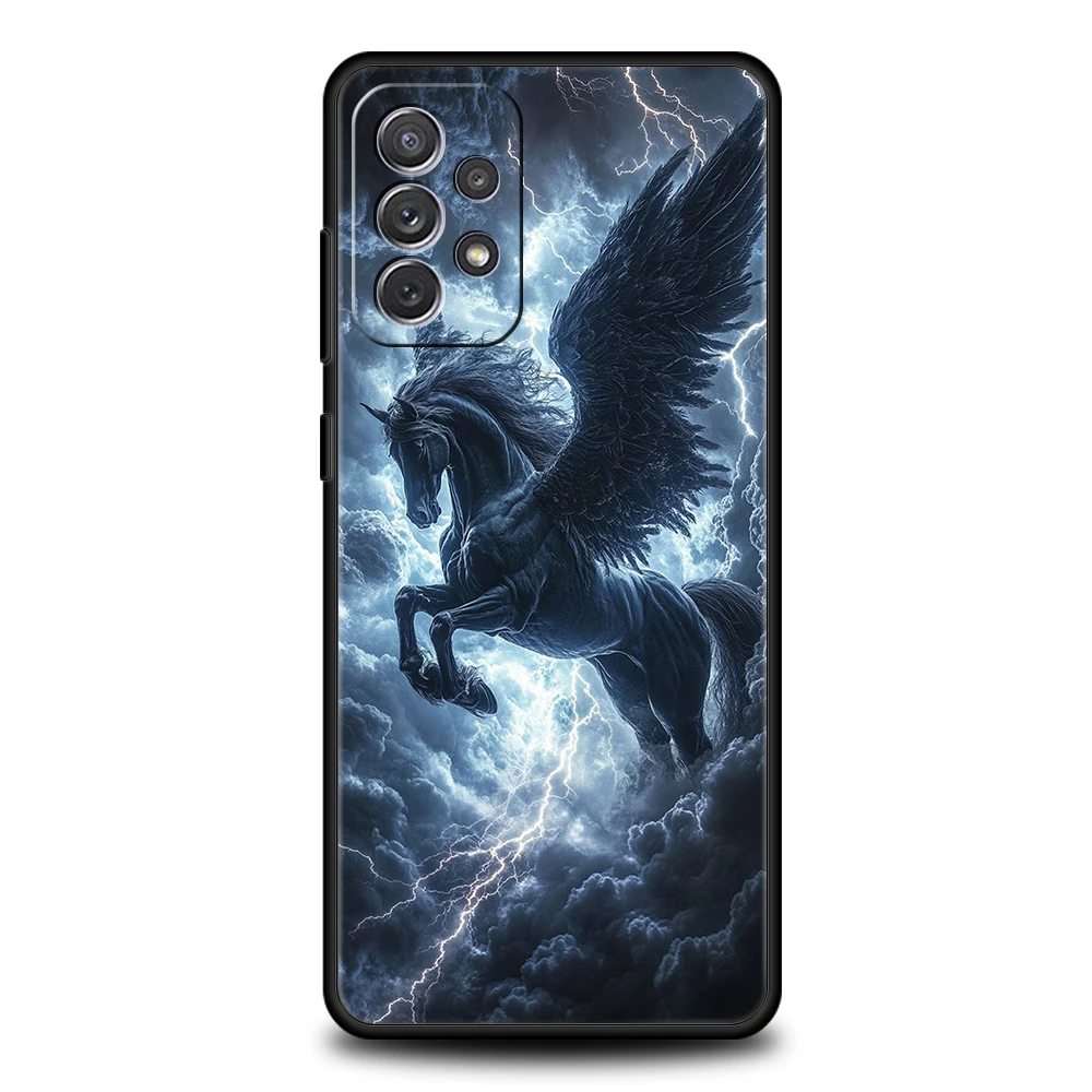 Elegant Horse Design Soft TPU Phone Case - Durable Protection