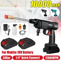 10000mAh 30Bar Wireless Car Washer High Pressure Car Wash Water Gun Portable Car Washing Machine for 18V Makita Battery 1